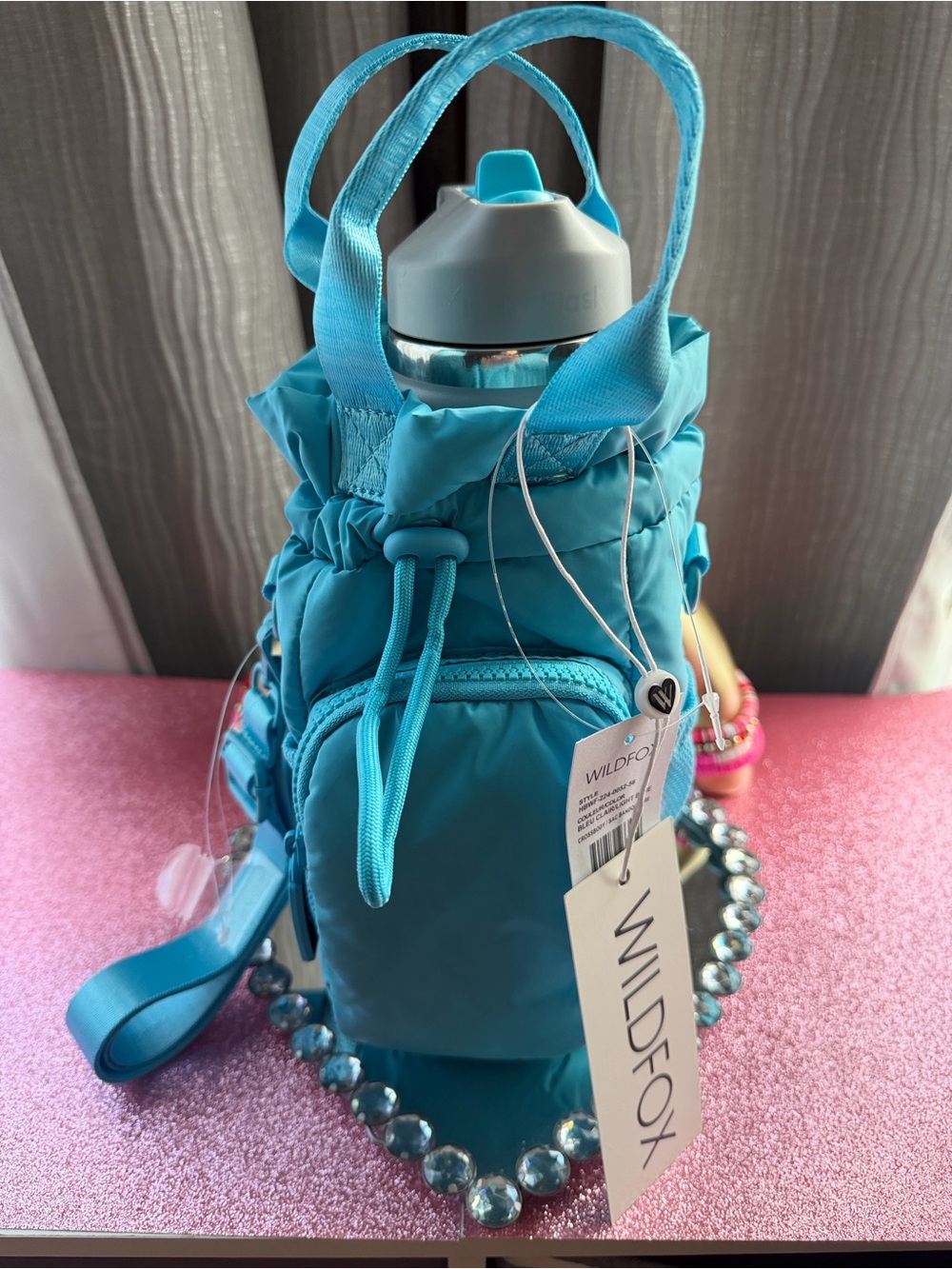 Wildfox water bottle Crossbody with Front Zip Pocket (waterB not inc)